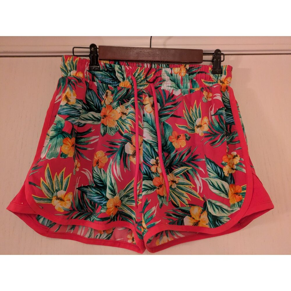 Hawaiian Print Swim Shorts - M